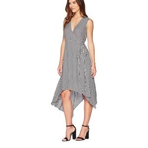 Bardot Gingham Asymmetric Wrap Dress